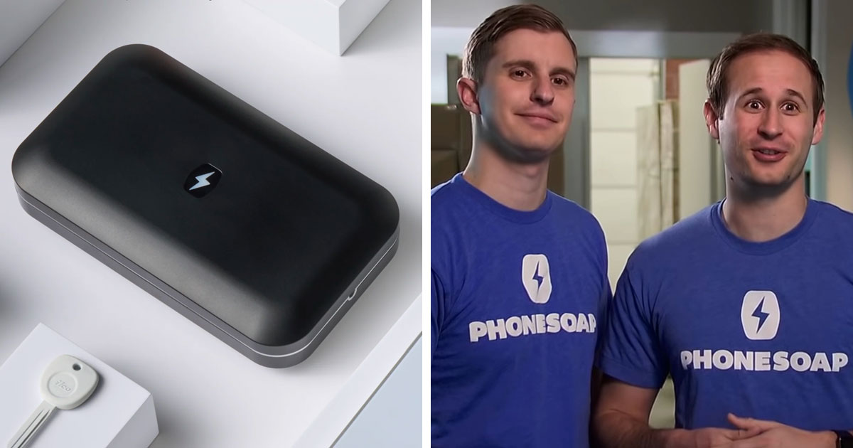 "PhoneSoap" presents their phone sanitizer on the Shark Tank show