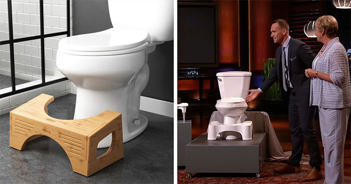 "Squatty Potty" presents their toilet stool on the Shark Tank show