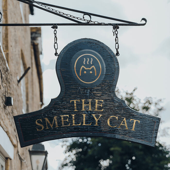 "The Smelly Cat" pub sign, inspired by "Friends"