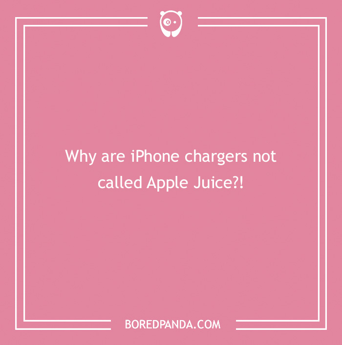 IT joke about iPhone Chargers