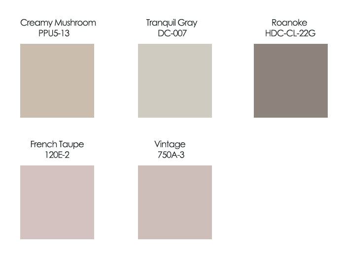 favorite taupe colors from Behr