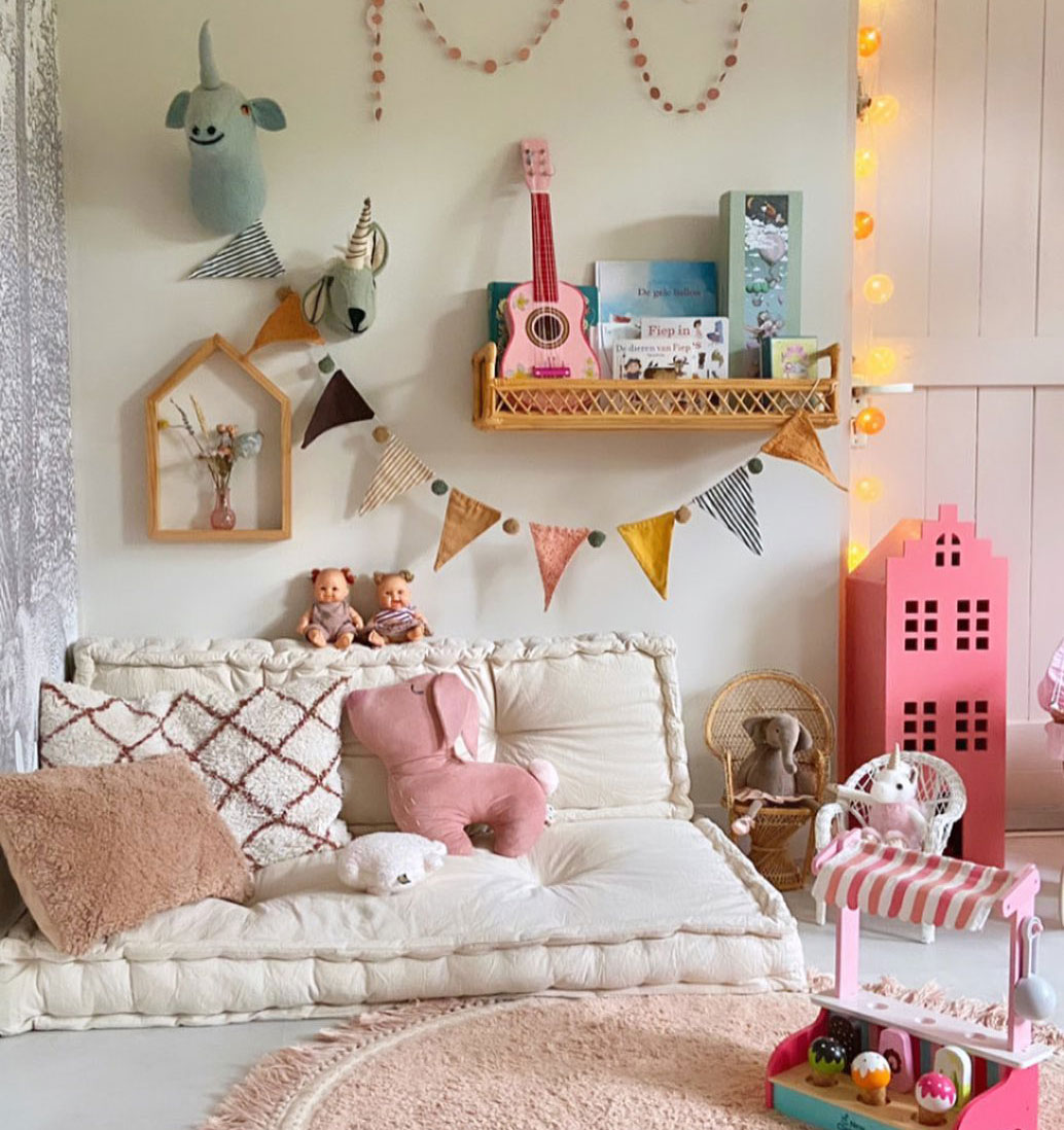 light children room with colorful accents