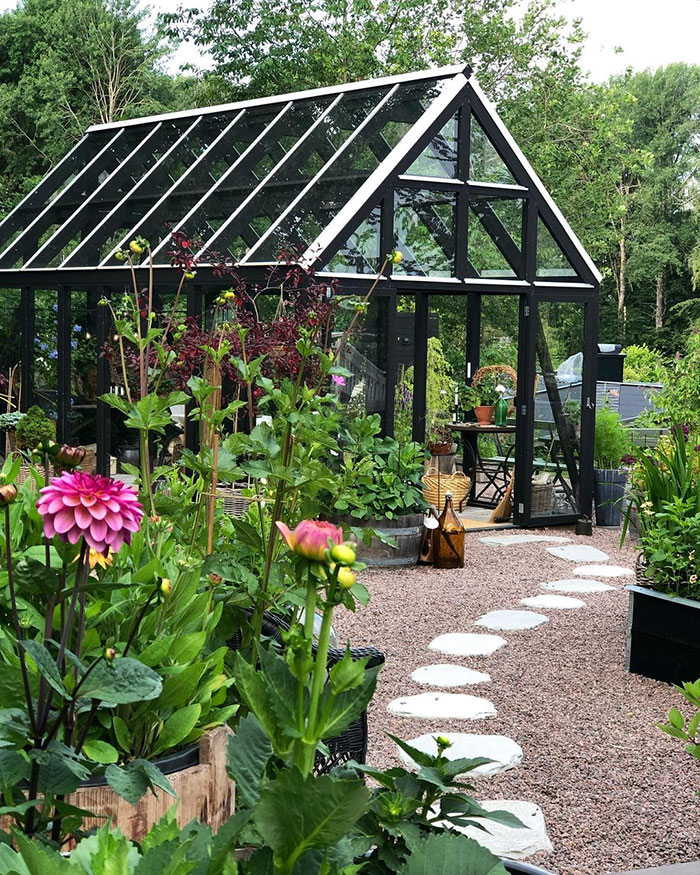 Greenhouse in the garden.