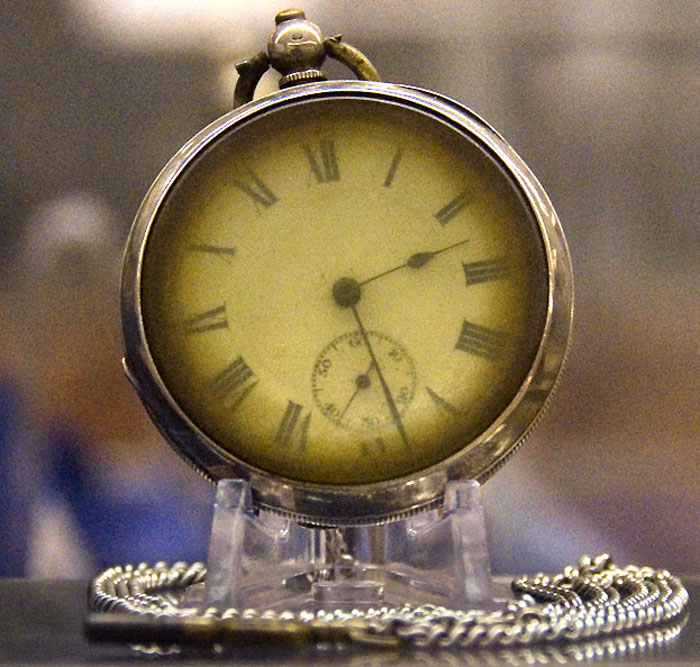 Pocket watch retrieved from an unknown victim of the Titanic's disaster