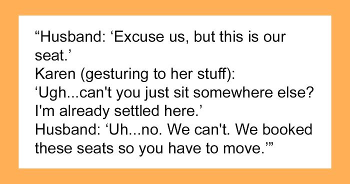 Spouses Upset Seeing A Random Karen In Their Booked 1st Class Train Seats And Refusing To Move