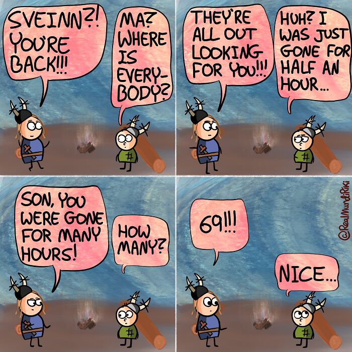 My 31 Comics About An Over-Possessive Mom Who Joins Her Son On A Viking Raid