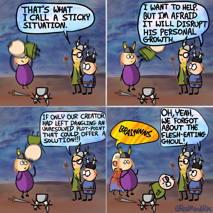 My 31 Comics About An Over-Possessive Mom Who Joins Her Son On A Viking Raid