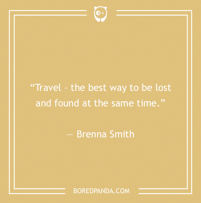 Brenna Smith quote on finding yourself during adventure 