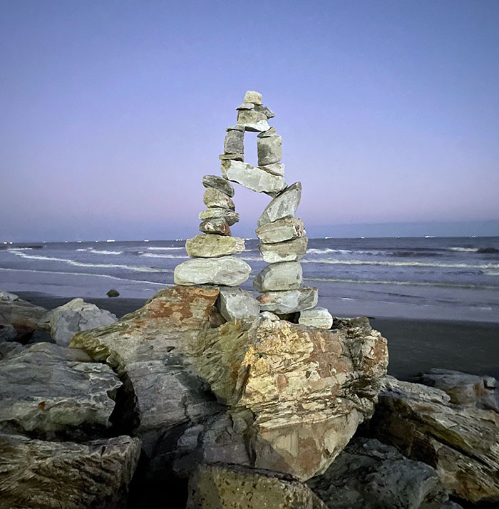 Last Night At The Beach I Came Across To This Tower Of Rocks