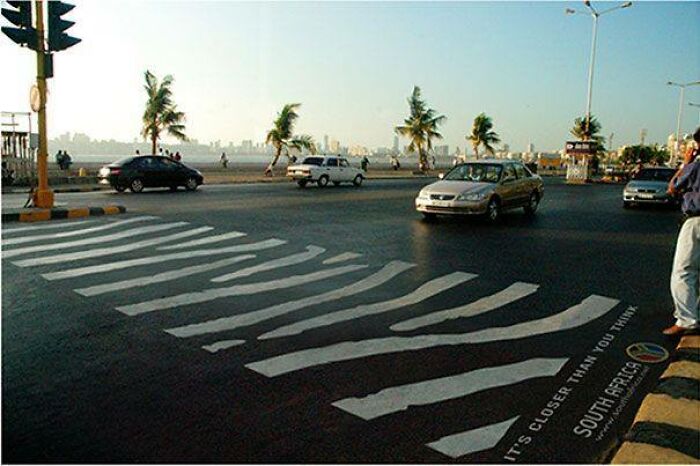 Creative Guerilla Marketing Example By South Africa Tourism. ''it Is Closer Than You Think'' Zebra