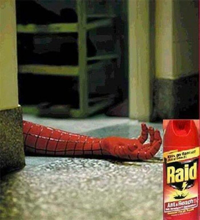 Raid puede matar hasta al hombre araña