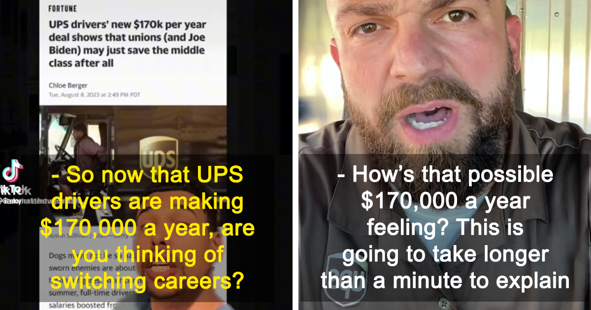 “170k A Year?” UPS Driver Breaks Down Their Salary After Some People