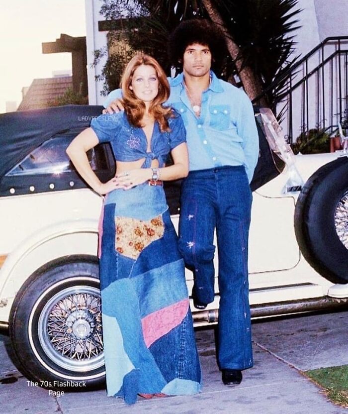 Priscilla Presley With Her Boyfriend Mike Stone In 1975