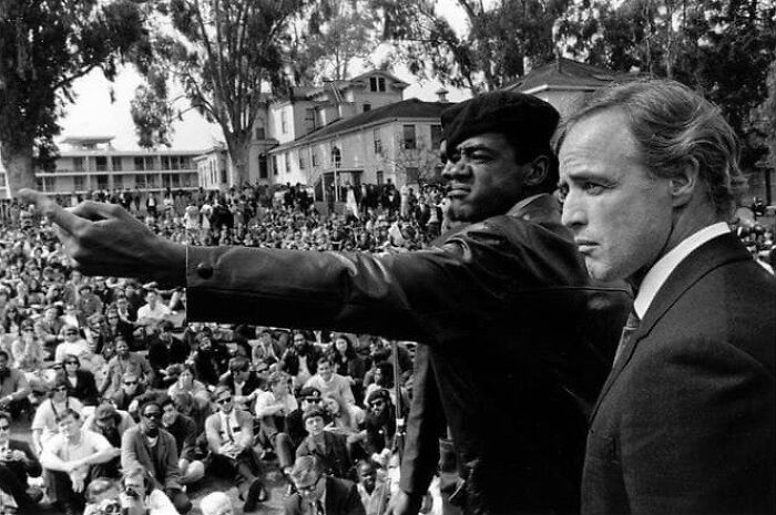 Brando Attends The Funeral Of Black Panther Bobby Hutton, Oakland, 1968