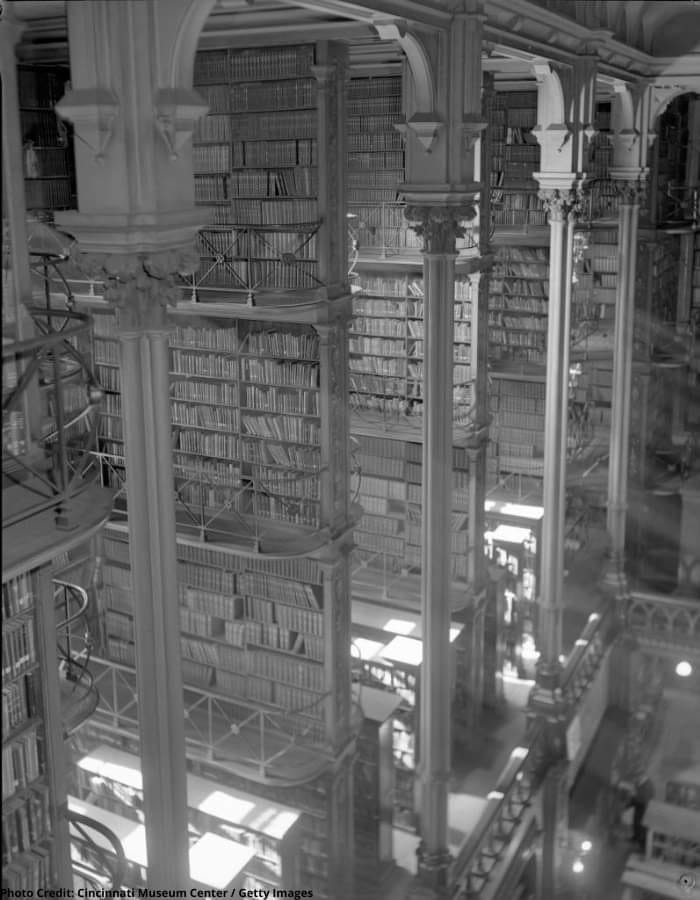 Antigua biblioteca de Cincinnati, demolida en 1955