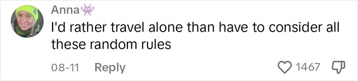 This Man’s Extensive List Of People He’ll Never Travel With Goes Viral And Sparks Debate This Man’s Extensive List Of People He’ll Never Travel With Goes Viral And Sparks Debate