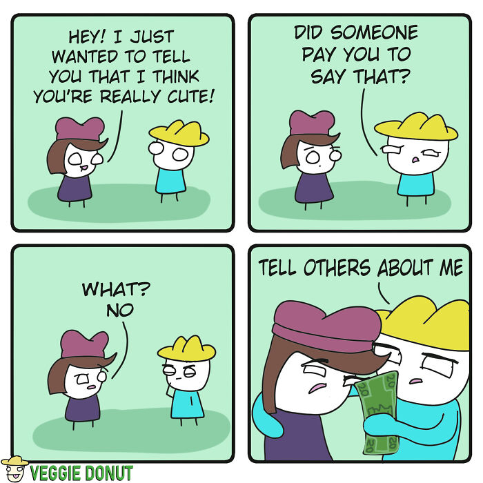 Comics About A Girl Complimenting A Guy veggiedonut