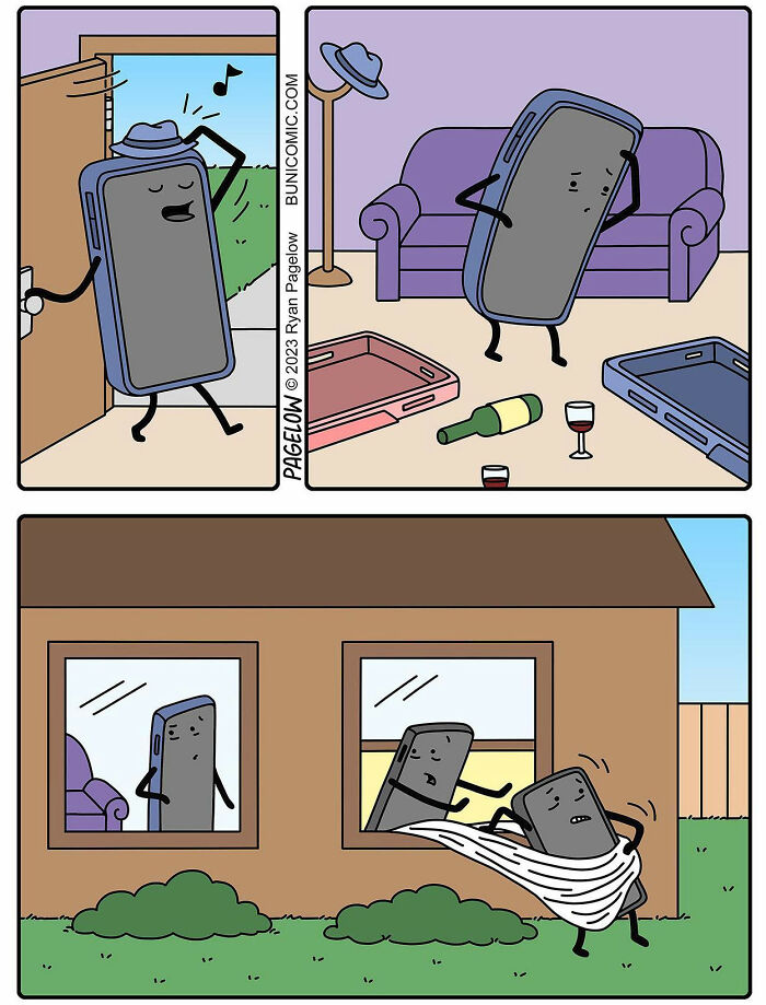 A comic about cheating phones