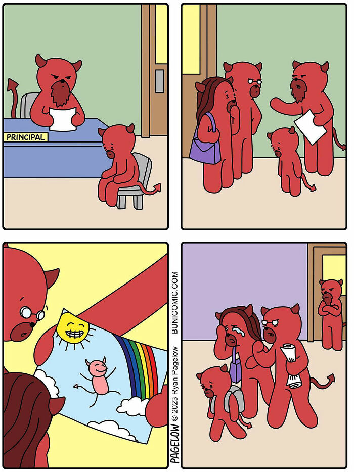 A comic about disappointed devil parents