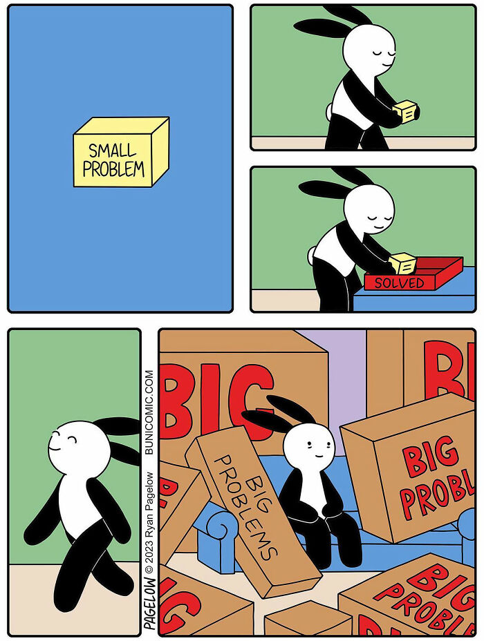 A comic about ignoring big problems