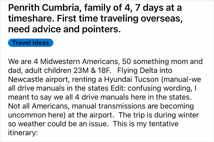 "Absolutely Bonkers": People Are Laughing At This American Family's Itinerary For Their UK Trip