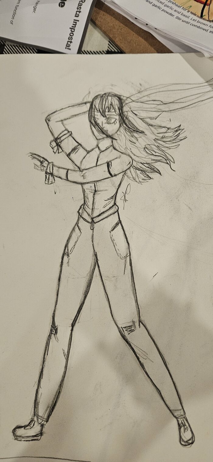 Another Character From My Book! This Is Marina, She Is On A Mission To Avenge Her Brother. I Should Have Made Her Angry, But That's Fine. (I'm Calling This Book "Indignation")