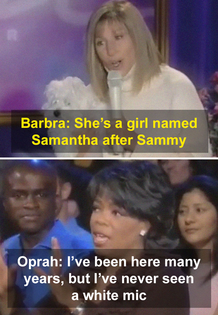 Barbra Streisand And "Sammie", Her Furry Daughter (Live On Oprah - 2003)