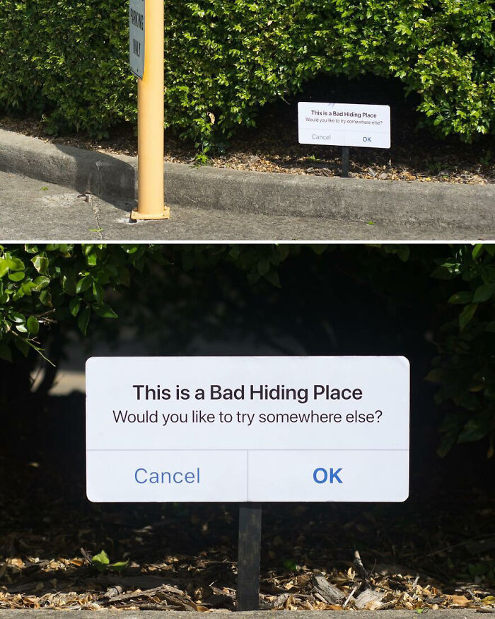Artist Places Funny Signs In His City And They Look Like Art Installations (28 New Pics)