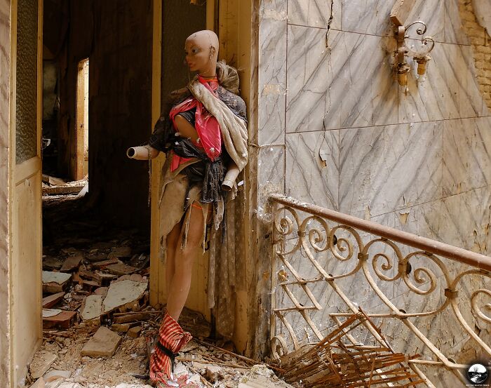 A Scary Mannequin Seen In An Abandoned Villa In Italy