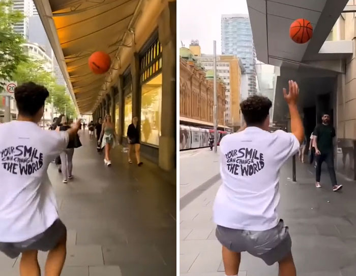 Throwing A Basketball At Random Strangers