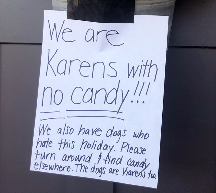 In Case This Year Hasn’t Been Scary Enough For The Children, This Sign We Put Out Front Oughta Do It