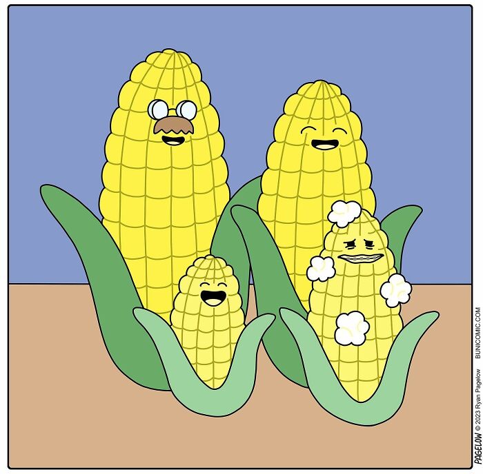 A comic about a corn family