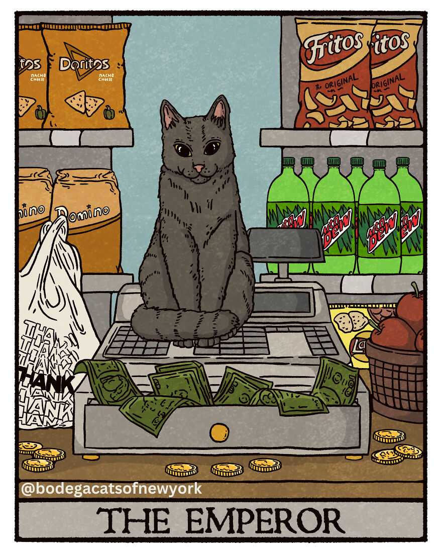 Check Out The First 7 Cards From The Upcoming Bodega Cats Tarot Deck Check Out The First 7 Cards From The Upcoming Bodega Cats Tarot Deck