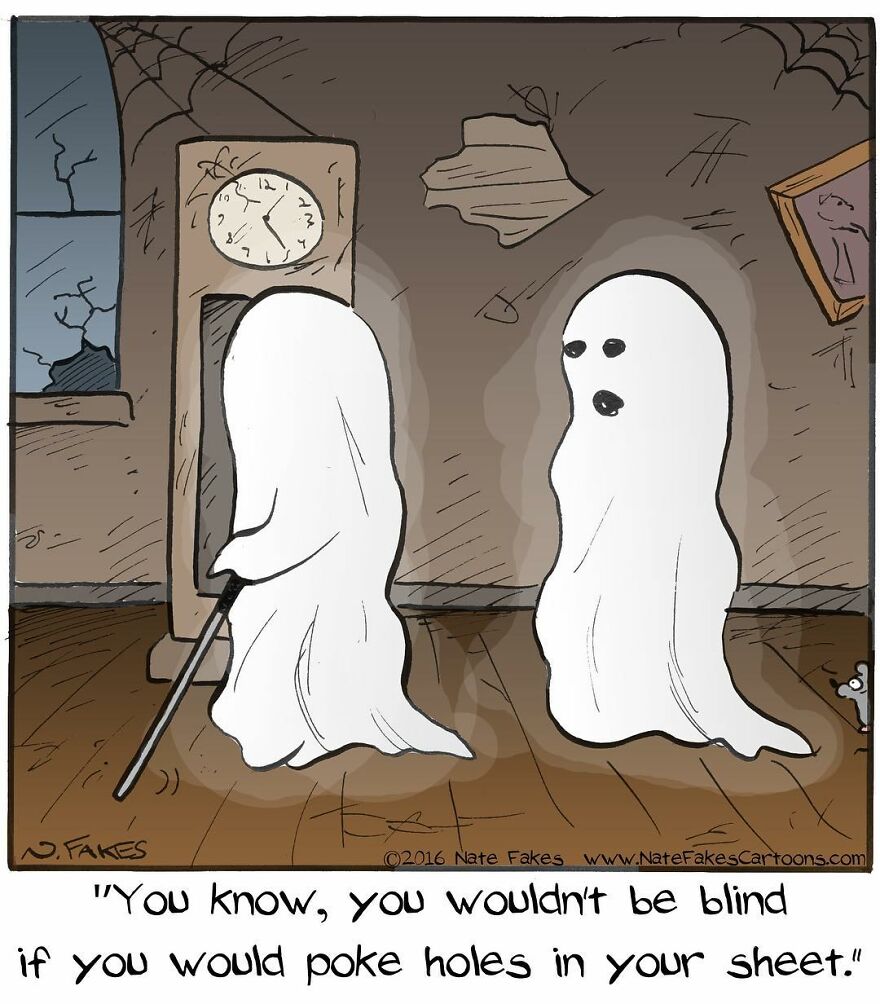 This Artist Can Tell A Joke In A Single Panel, Here Are His Best Works About Halloween (55 Pics)