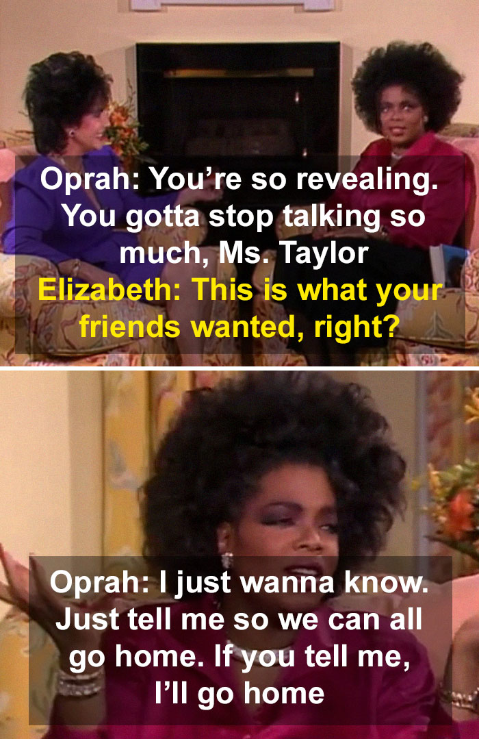 In 1988, Elizabeth Taylor Playfully Shut Down Oprah's Attempts To Get Her To Address Dating Rumors, And Oprah Teased Her About Her Refusal To Give A Straight Answer