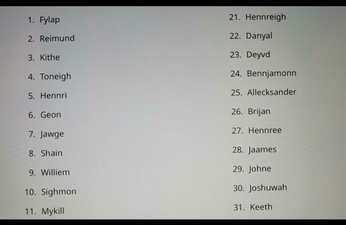 Unfortunate Names On A Baby Naming List …