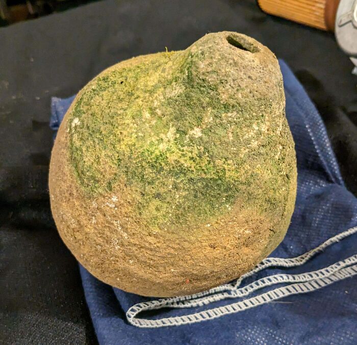 This Looks Like A Strange Gourd That Was Turned Into A Stone. It Was Found Near Creek In Southern Indiana
