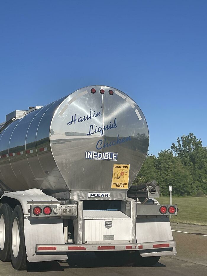 In Response To The Truck Hauling Pork Blood, I Introduce You Liquid Chicken