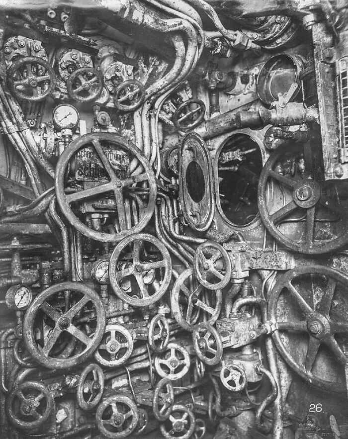 The Control Room Of A German Sm Ub-110 Submarine From 1918