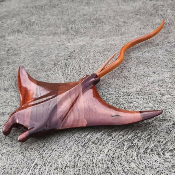 Manta Ray From Recycled Timber ⚒️♻️⚡️ @seedtosawdust