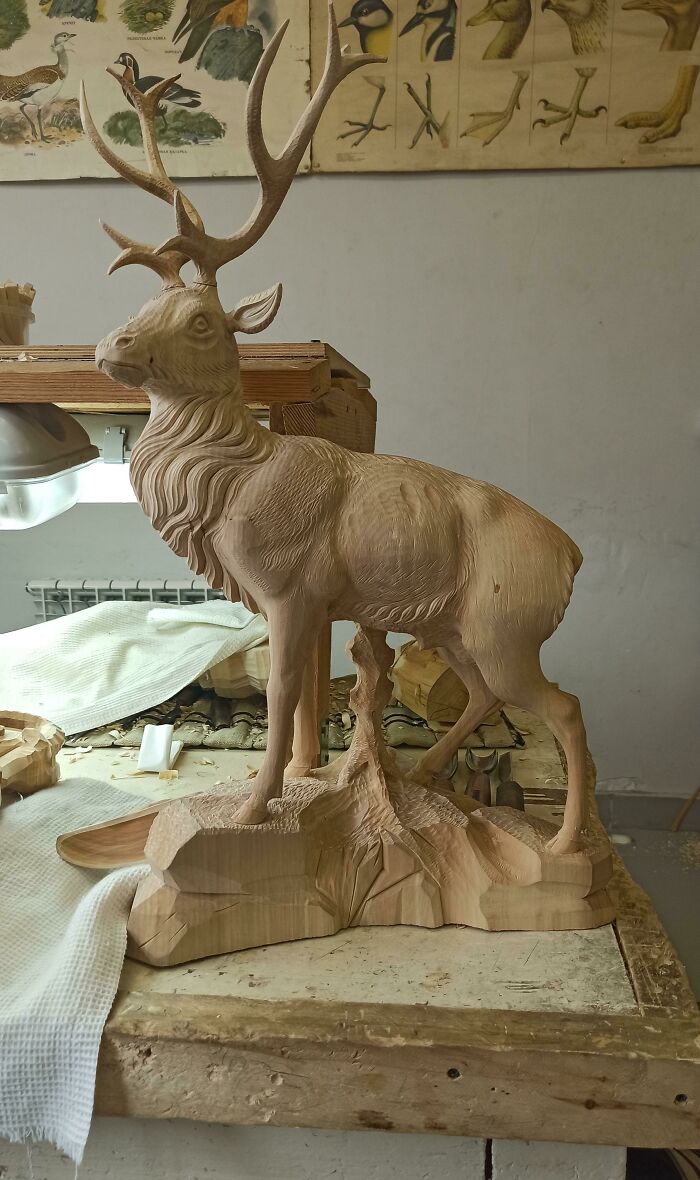 Pls Rate C: First Time On Reddit. Carved This Deer A Couple Of Months Ago