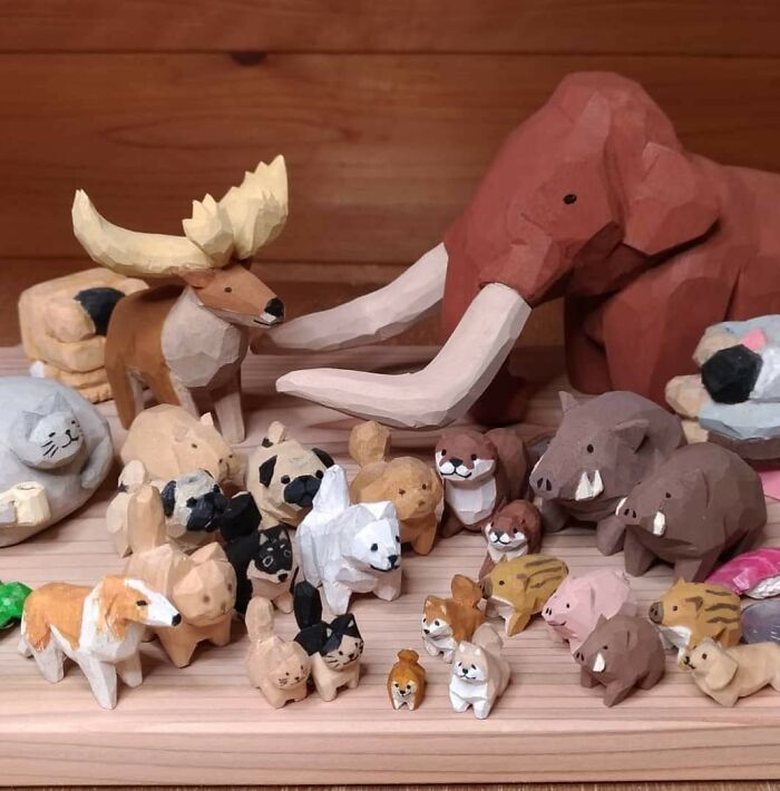 Small Carved Wooden Animals