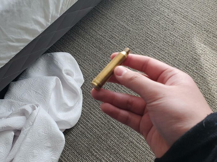 I Found A Bullet Under My Bed While Staying At A Hotel