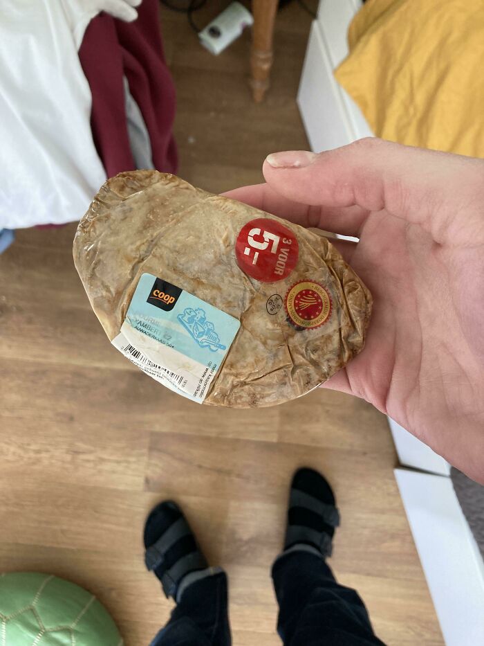 Heading To France Tomorrow. Found This Well Matured Camembert From A Year Ago In My Luggage