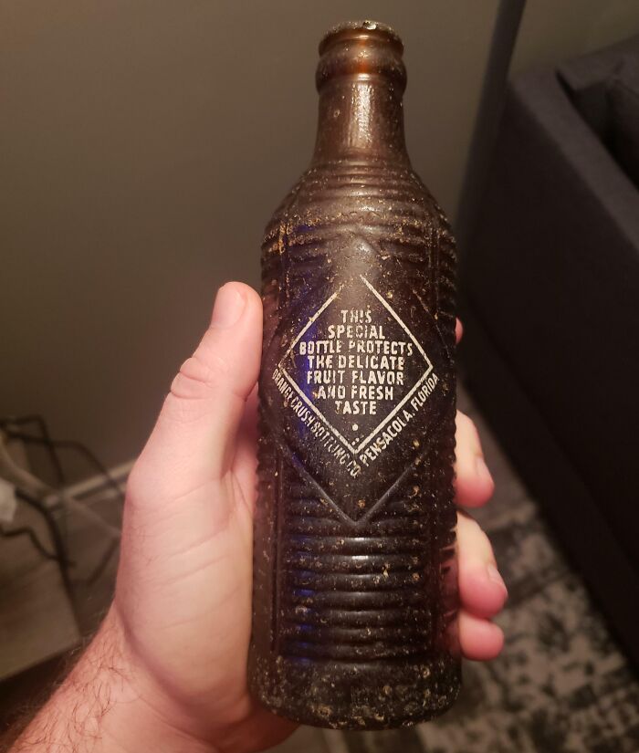 No Coins, But I Found A Neat 1940s Orange Crush Bottle Washed Up On The Beach