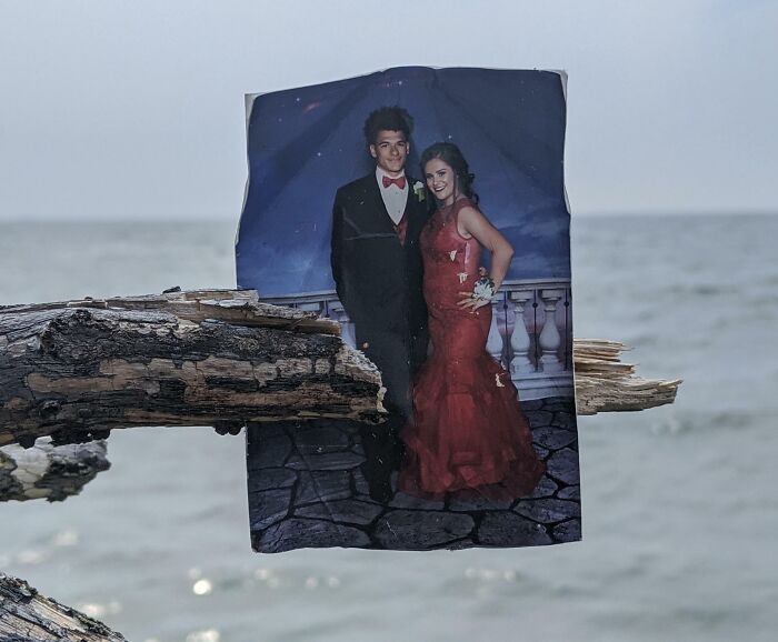 Found This Prom Picture On A Beach In Michigan