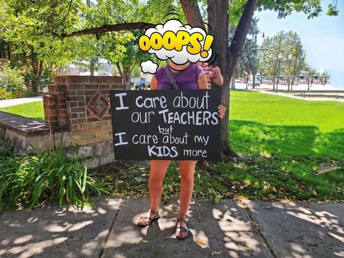 She Cares About Kids More Than Teachers, And She Made A Sign