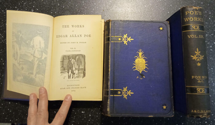 The First English Edition Of Edgar Allan Poe's Complete Works, 1875, Found In Italy Amidst A Stock Of Books On Offer At 20 Euros