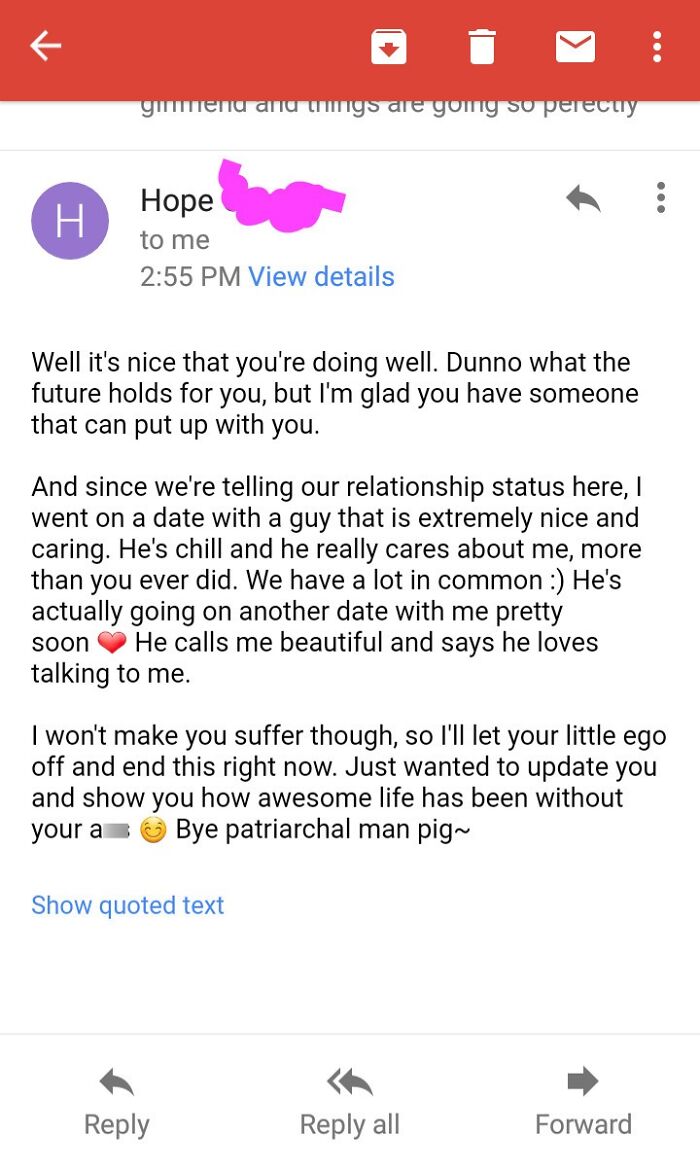 My Friend Recently Ended A Toxic Relationship. After Blocking His Ex On Every Social Media App, She Continues To Egg Him On Through Gmail