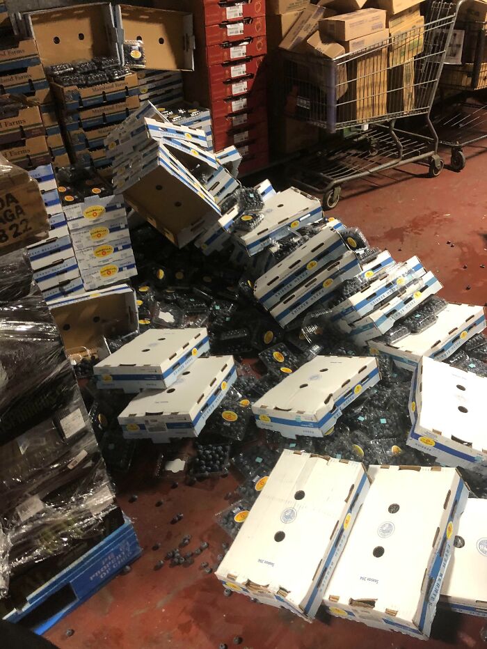 Stack Of Blueberries Fell Over At Work Today